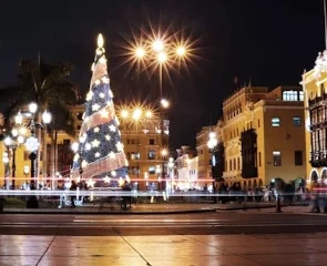 Catedral de Lima, Jirón Carabaya, Cercado de Lima, Perú durant le temps de Noël